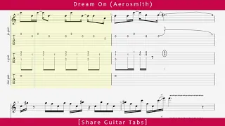 [Share Guitar Tabs] Dream On (Aerosmith) HD 1080p