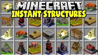 Minecraft INSTANT STRUCTURES MOD | INSANTLY CREATE HUGE MINECRAFT HOUSES!!