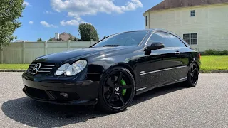 2004 Mercedes CLK500 muffler delete exhaust cold start and revs