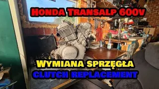 Honda Transalp 600v, wymiana sprzęgła - clutch replacement