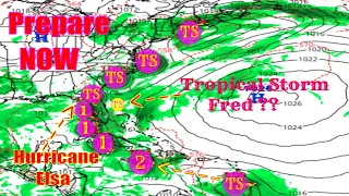 Potential CAT 2 Hurricane Elsa & Potential Tropical Storm Fred - The WeatherMan Plus Weather Channel