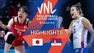 🇯🇵 JPN vs. 🇷🇸 SRB - Highlights Week 3 | Women's VNL 2022