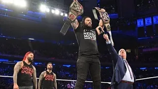Roman reigns attacks brock lesnar at msg live event
