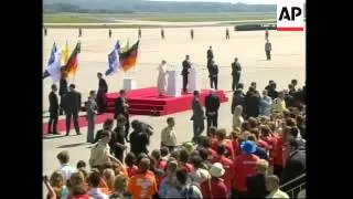 WRAP Benedict arrives on his first foreign trip as pope