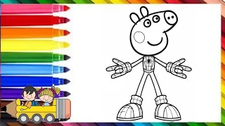 Peppa Pig 🐷🐷🐷🐷 🌈 Drawing And Coloring, Drawing Tutorial, how to draw for kids | •eps14