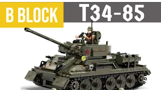 BBlock T-34 85 Soviet Tank World War 2 Speed Build | Lego Competitor