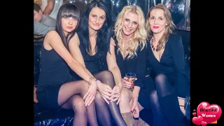 Sexy Girls with Pantyhose and High Heels in Night Club