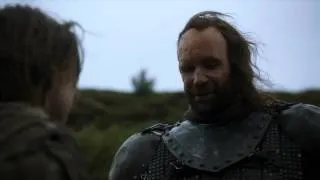 The Hound schools Arya -(GoT S4E5)