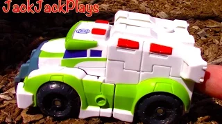 Transformers Rescue Bots Toy UNBOXING! Medix Doc-Bot and Boulder Hoist Pretend Play | JackJackPlays