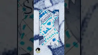 🎐ASMR Sasuke Uchiha Mini journal blue theme💙 #short #shorts #minijournal #Sasuke #journaling