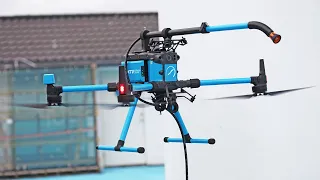 Facade and window cleaning with drone