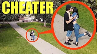 Girlfriend spies on Boyfriend using a drone (caught him cheating with another girl)