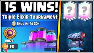 15 WINS TRIPLE ELIXIR TOURNAMENT | CLASH ROYALE | BEST TRIPLE ELIXIR DECK!