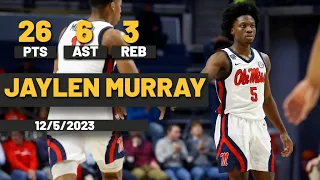 Jaylen Murray Ole Miss Rebels 26 PTS 6 AST 3 REB vs Mount St Mary's Mountaineers