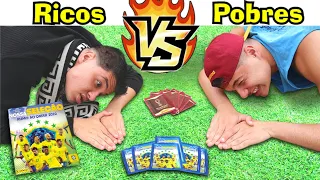 RICOS VS POBRES BATENDO BAFO PARA GANHAR FIGURINHAS SECRETAS DO NOVO ÁLBUM DA COPA #36