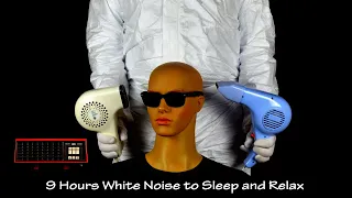 Two Hair Dryers Sound 9 and Fan Heater Sound 4 | ASMR | 9 Hours White Noise to Sleep and Relax