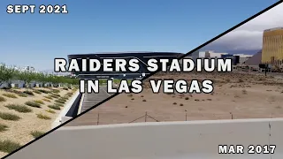 Comparing the Las Vegas Raiders' Allegiant Stadium Now vs. Then, and More Vegas Exploring (9/14/21)