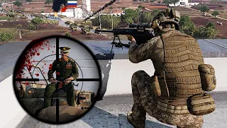 Russia's disaster! The Ukrainian sniper's attack on the building caused massive damage. - ARMA 3