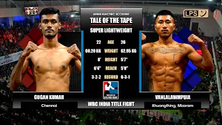 WBC INDIA SUPER LIGHTWEIGHT TITLE FIGHT | GUGAN KUMAR VS VANLALAWMPUIA | FULL FIGHT 🥊