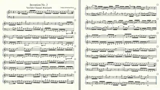 악보 楽譜 (바하 인벤션 2번) Bach - Invention No.2 In C Minor  BWV 773