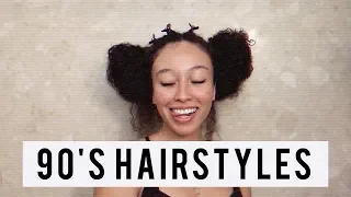 4 QUICK 90s Inspired Hairstyles | Curly Hair