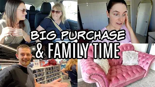 VLOG: mom visits! impulse purchase, new office couch, family time + MORE!