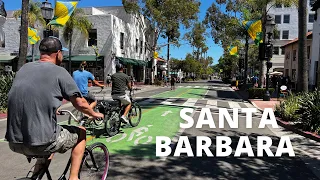 4K Virtual Walks - State Street Santa Barbara California Walking Tour