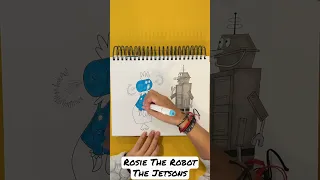Timelapse | Drawing Rosie the Robot Jetsons #cartoon #jetsons #robotina #timelapse #drawing #shorts
