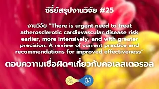 ไลฟ์ซีรีส์สรุปงานวิจัยครั้งที่ 25: There is urgent need to treat ASCD earlier, more intensively...