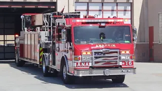 Anaheim Fire and Rescue Truck 6 and Ambulance 6 responding