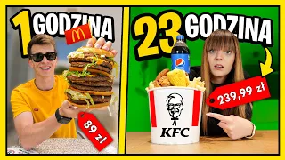 PRZEZ 24H JEMY TYLKO NAJDROŻSZE RZECZY Z MENU ZNANYCH RESTAURACJI! ◉_◉