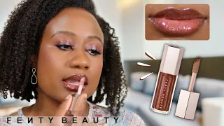 New Fenty Beauty HOT CHOCOLIT FANTASY Gloss Bomb Review! | Must Have Lipgloss Fall 2023?