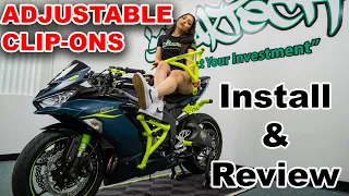 2022 Kawasaki ZX6R  Impaktech CNC Adjustable Clip-Ons Install and Review  (2013-2022 ZX6R)