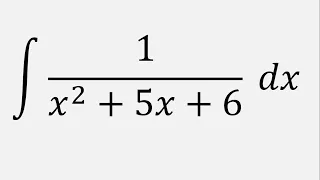 Integral of 1/(x^2 + 5x + 6) dx by using Partial Fractions