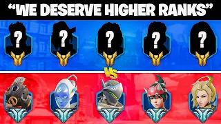 5 Golds STUCK in ELO HELL vs 5 DIAMONDS - Who wins?! (Overwatch 2)