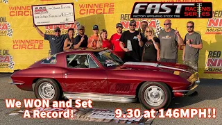 WE Won & Set a NEW FAST Racing Series RECORD! 9.30 at 146MPH In a Stock Appearing 1967 L88 Corvette