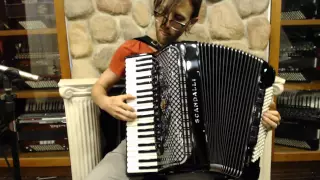 SCANSUPL120BK - NEW Black Scandalli Super L Piano Accordion LMMH 41 120 $7999