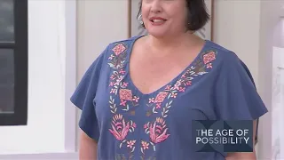 Destination 365 Embroidered Short Sleeve Jumpsuit on QVC