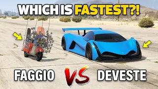 GTA 5 ONLINE - DEVESTE VS FAGGIO (WHICH IS FASTEST?)
