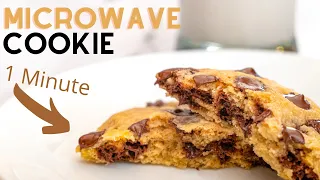 1 Minute Chocolate Chip Cookie Recipe | Eggless Microwave Chocolate Chip Cookie