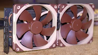 Graphics Card - Deshroud Fans Mod : 120mm to 140mm - 2x Noctua Fans NF-A14 (Part 2)