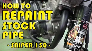 How to Repaint Stock Pipe | Samurai Paint Hi temp | Sniper 150 | Daboys TV