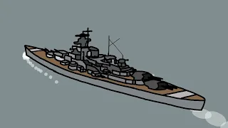 Bismarck vs Yamato [Flipaclip]