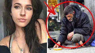 Girl invited a homeless man for a coffee and after an hour he gave her a LETTER... which IMPRESSED