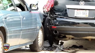 Car vs. parked vehicle accident on June 19, 2017