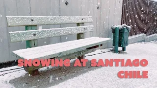 Mysterious Snowfall in Santiago: A Cinematic Journey