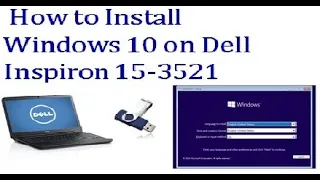 How to Install Windows 10 on Dell Inspiron 15-3521 and Bios setting  | Boot menu key .