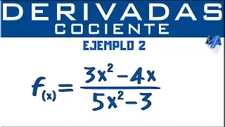 Derivada de un cociente | Ejemplo 2 | Reglas de derivación