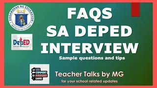 FAQS IN DEPED INTERVIEW FOR TEACHER APPLICANTS 2021