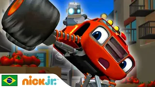 Blaze and the Monster Machines | Blaze interrompe o robô 🤖| Nick Jr.